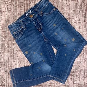 Like New Cat & Jack Jeans Girls with Gold Stars